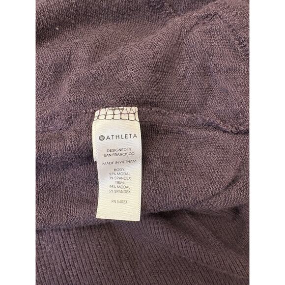 Athleta Women's Pranayama Purple Athletic Open Cardigan Thumbholes Size Medium - Picture 6 of 6